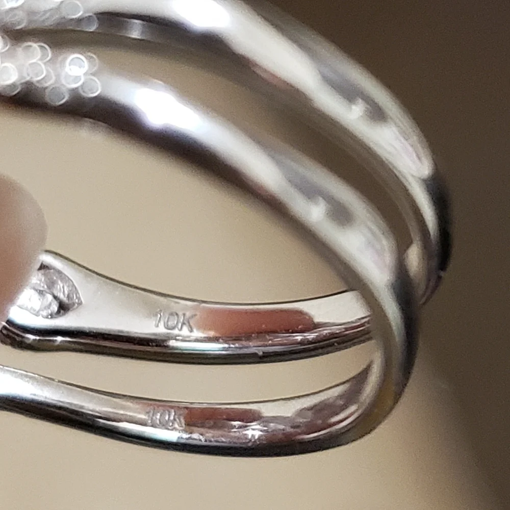 Stunning 10k gold Diamond Bridal ring Set